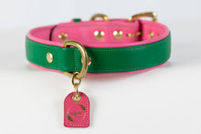 Load image into Gallery viewer, Emerald and Pink Dog Collar